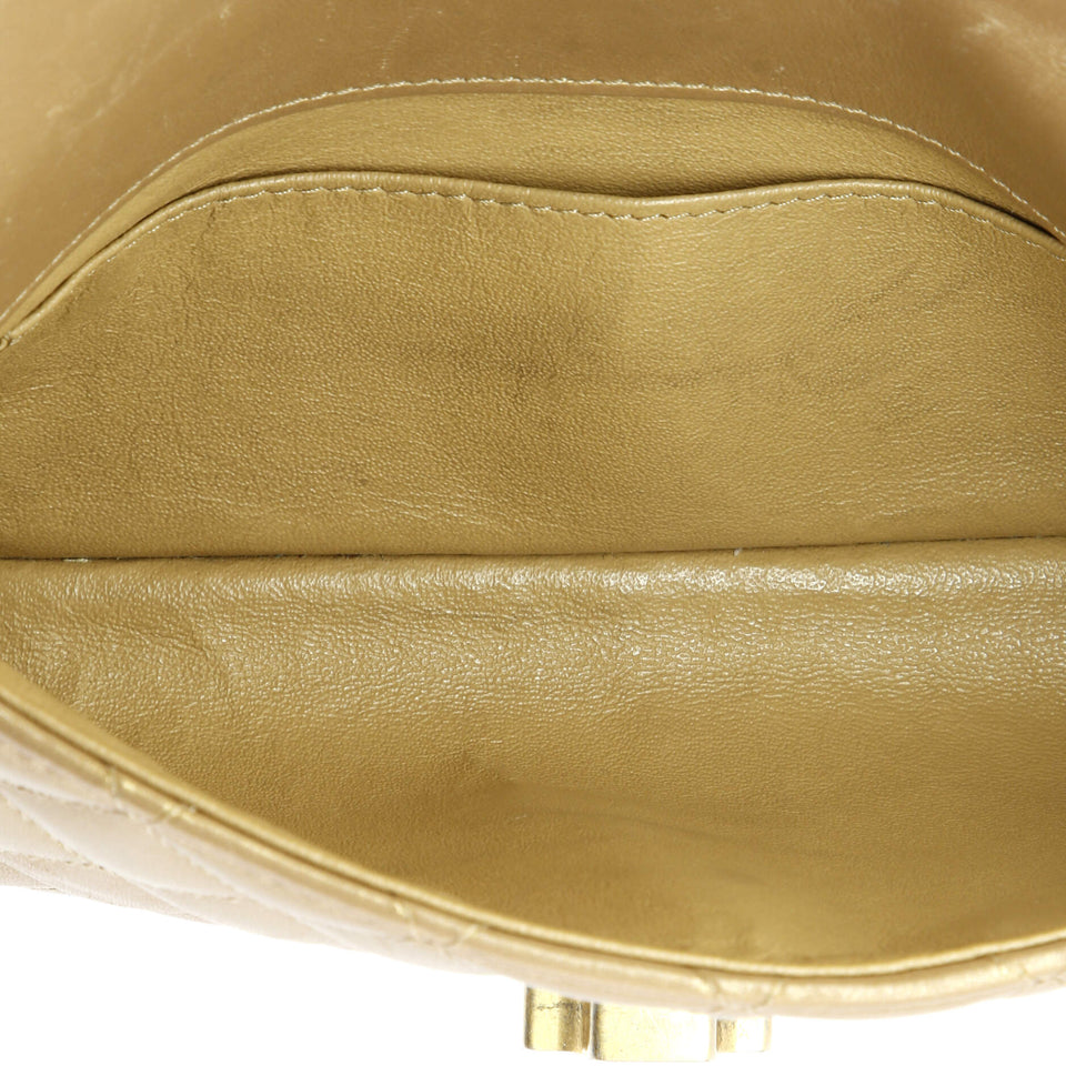 CC Chic Double Flap Bag Quilted Lambskin Small