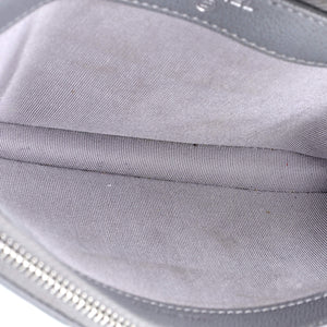 CC Box Double Zip Clutch with Chain Quilted Calfskin