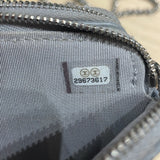 CC Box Double Zip Clutch with Chain Quilted Calfskin