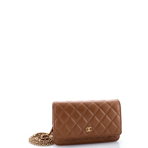 Wallet on Chain Quilted Lambskin
