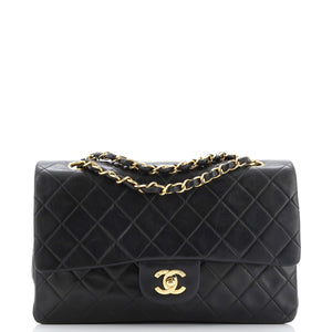 Vintage Classic Double Flap Bag Quilted Lambskin Medium