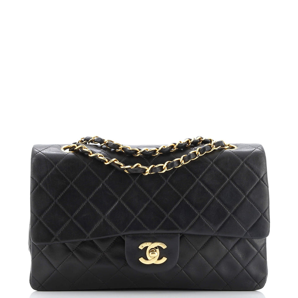 Vintage Classic Double Flap Bag Quilted Lambskin Medium