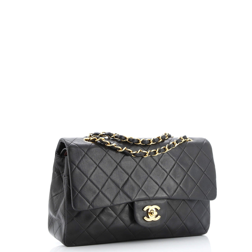Vintage Classic Double Flap Bag Quilted Lambskin Medium