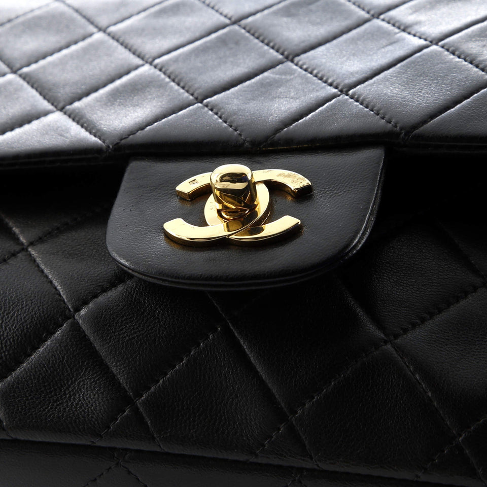 Vintage Classic Double Flap Bag Quilted Lambskin Medium