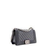 Boy Flap Bag Quilted Caviar Old Medium