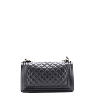 Boy Flap Bag Quilted Caviar Old Medium