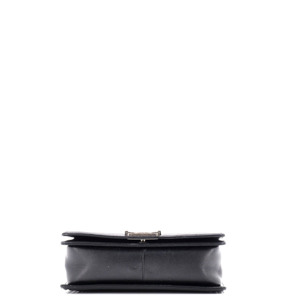 Boy Flap Bag Quilted Caviar Old Medium