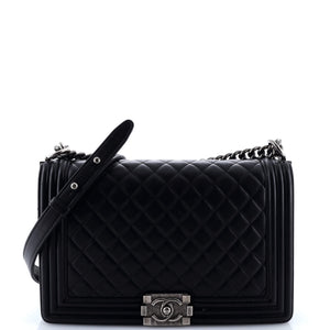 Boy Flap Bag Quilted Lambskin New Medium
