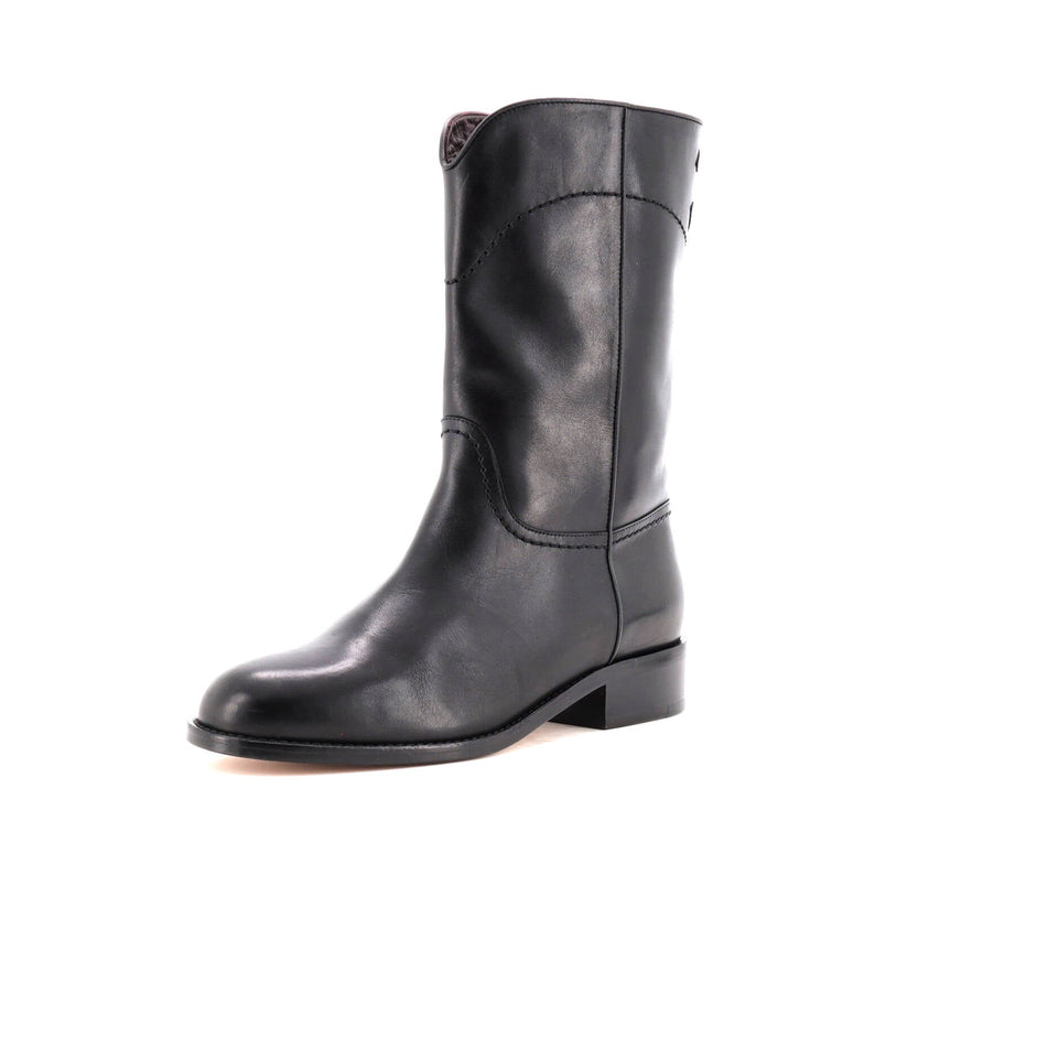 Women's CC Logo Moto Boots Leather