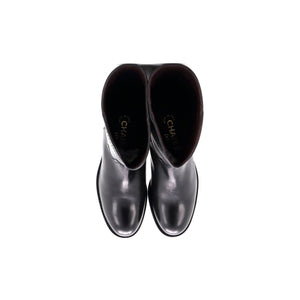 Women's CC Logo Moto Boots Leather