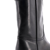 Women's CC Logo Moto Boots Leather
