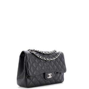 Classic Double Flap Bag Quilted Caviar Jumbo