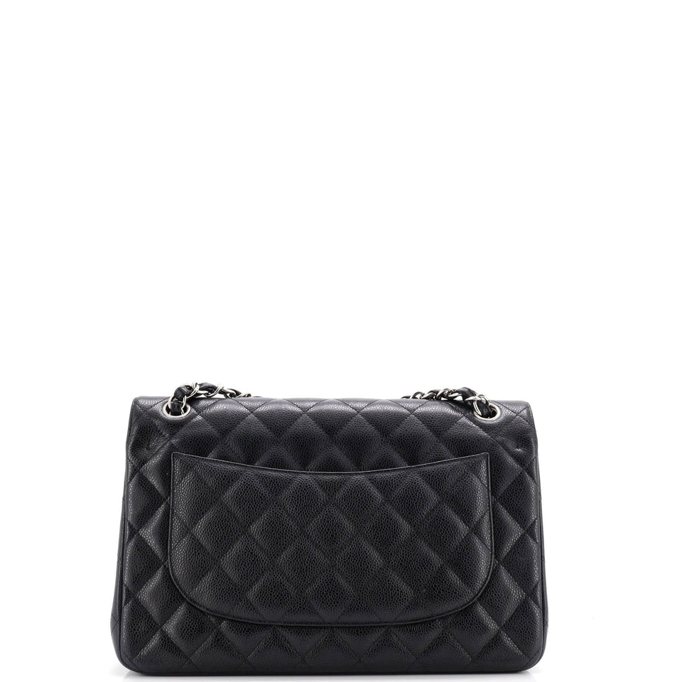 Classic Double Flap Bag Quilted Caviar Jumbo
