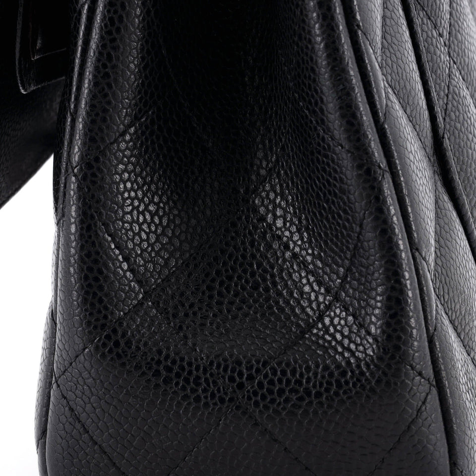 Classic Double Flap Bag Quilted Caviar Jumbo