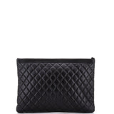 Boy O Case Clutch Quilted Lambskin Large