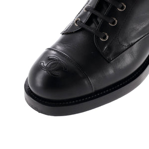 Women's Cap Toe CC Mid-Calf Combat Boots Leather