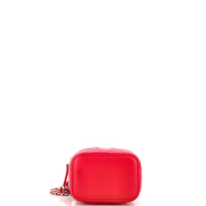 Classic Top Handle Vanity Case with Chain Quilted Lambskin Mini