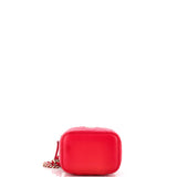 Classic Top Handle Vanity Case with Chain Quilted Lambskin Mini