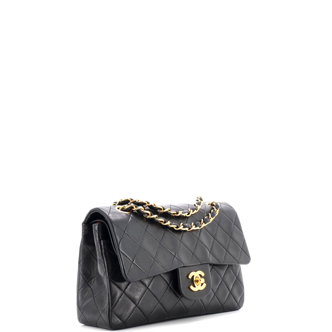 Vintage Classic Double Flap Bag Quilted Lambskin Small