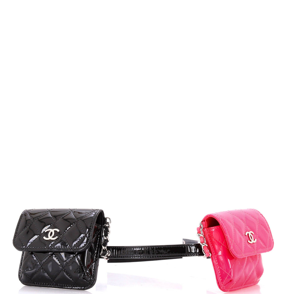 CC Belt In Love Waist Bag Quilted Patent Mini