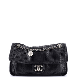 Up In The Air Flap Bag Perforated Leather Medium