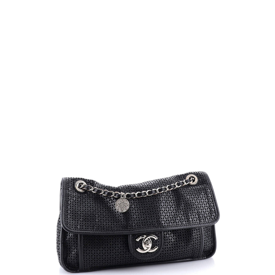 Up In The Air Flap Bag Perforated Leather Medium