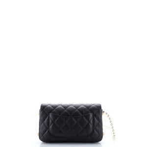 About Pearls Wallet on Chain Quilted Calfskin