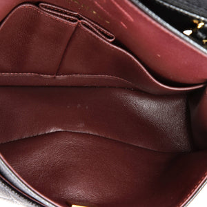 Classic Double Flap Bag Quilted Caviar Small