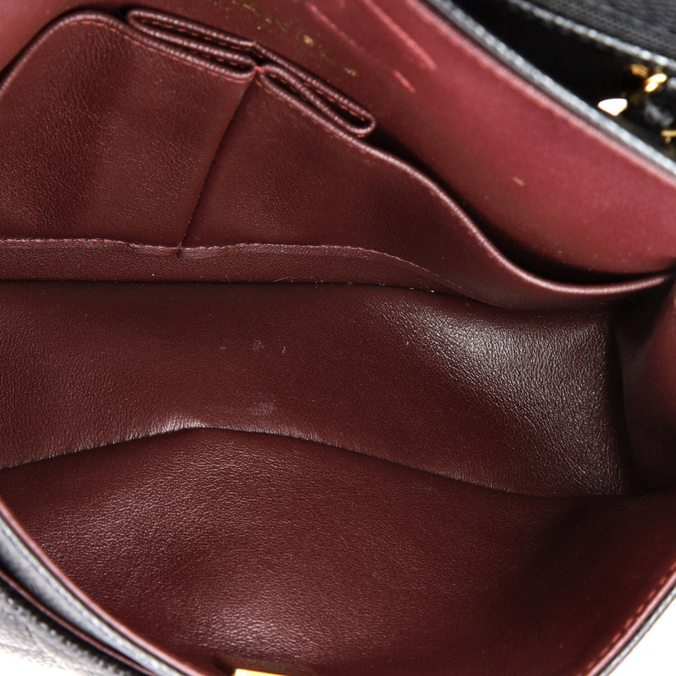 Classic Double Flap Bag Quilted Caviar Small