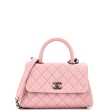 Coco Top Handle Bag Quilted Caviar Mini