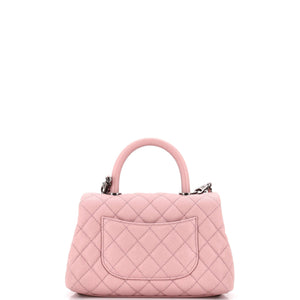 Coco Top Handle Bag Quilted Caviar Mini