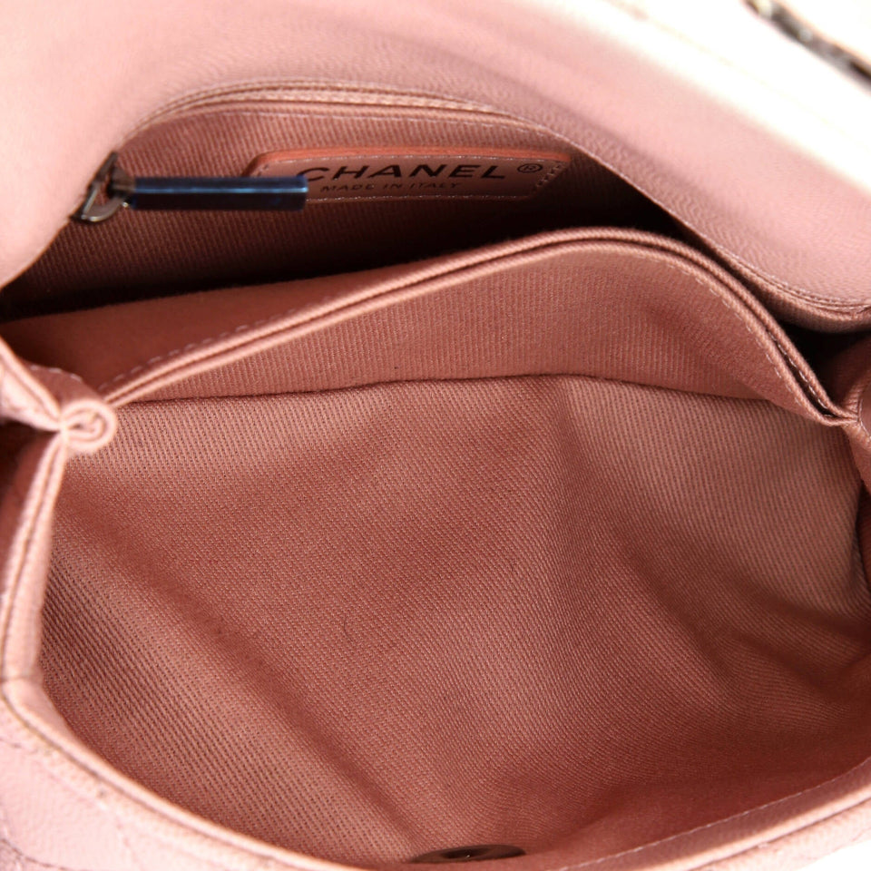 Coco Top Handle Bag Quilted Caviar Mini