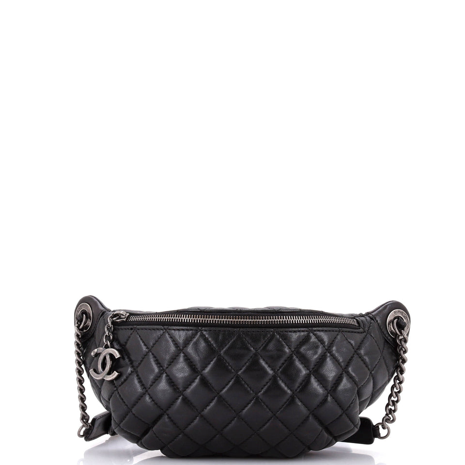 Banane Waist Bag Quilted Leather