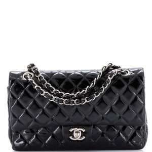 Classic Double Flap Bag Quilted Patent Medium