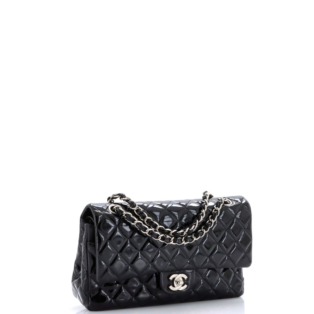 Classic Double Flap Bag Quilted Patent Medium