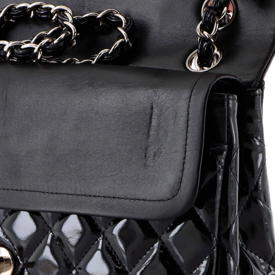 Classic Double Flap Bag Quilted Patent Medium