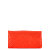 CC Foldover Clutch Quilted Lambskin Large