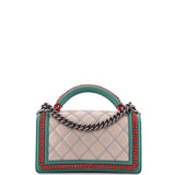Paris-Salzburg Chain Handle Boy Flap Bag Quilted Lambskin Old Medium