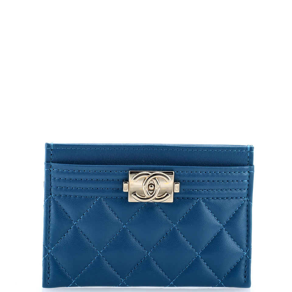Boy Card Holder Quilted Lambskin