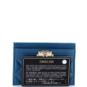 Boy Card Holder Quilted Lambskin