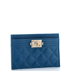 Boy Card Holder Quilted Lambskin