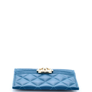 Boy Card Holder Quilted Lambskin