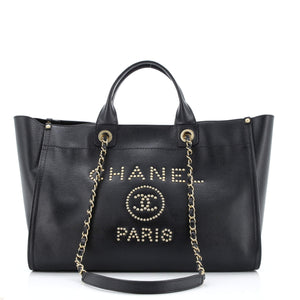 Deauville Tote Studded Caviar Medium