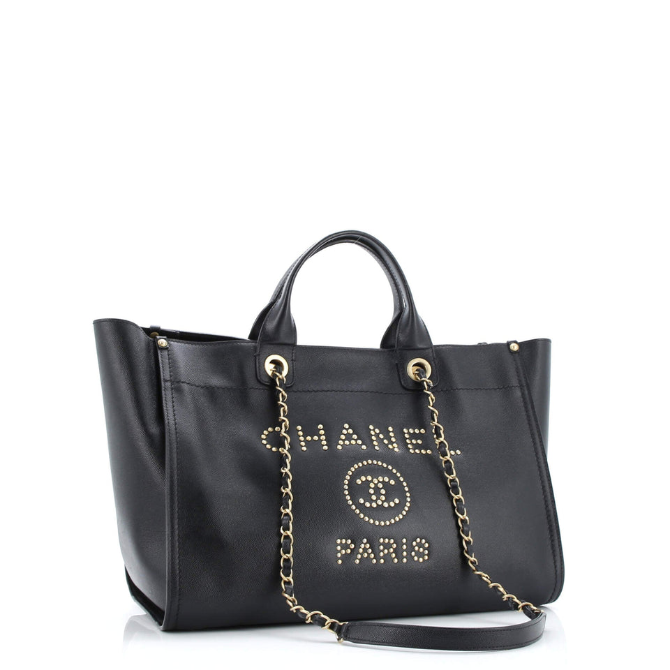 Deauville Tote Studded Caviar Medium