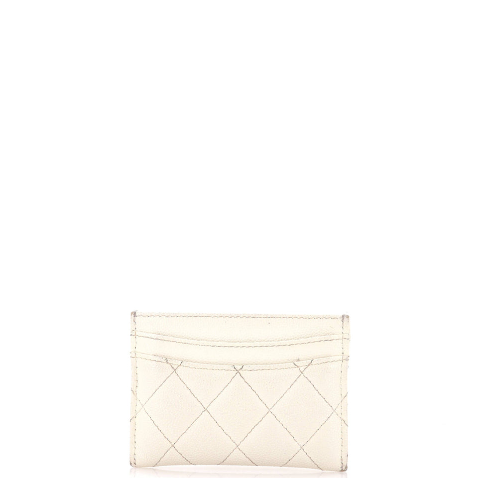 Classic Card Holder Quilted Caviar