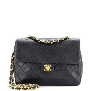 Vintage Square Classic Flap Bag Quilted Lambskin Small