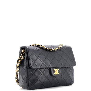 Vintage Square Classic Flap Bag Quilted Lambskin Small