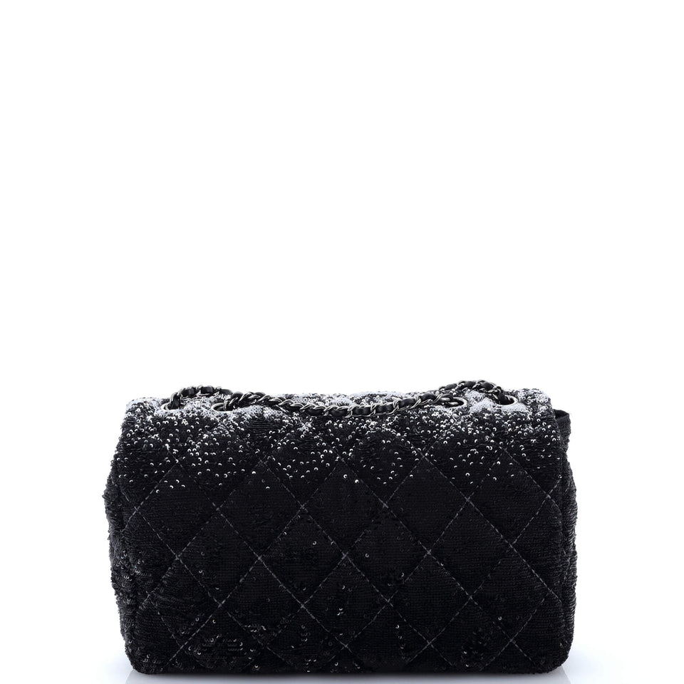 CC Flap Bag Quilted Ombre Sequins Medium