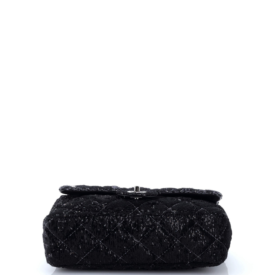 CC Flap Bag Quilted Ombre Sequins Medium