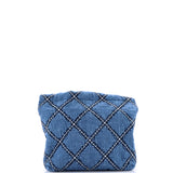 22 Chain Hobo Quilted Stitched Denim Small